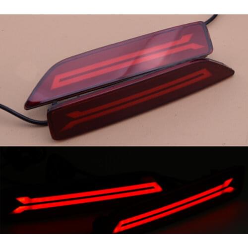 2pcs LED Rear Bumper Lamp Reflector DRL Stop Brake Light Lamp Fit for Honda CRV CR-V 2007 2008 2009