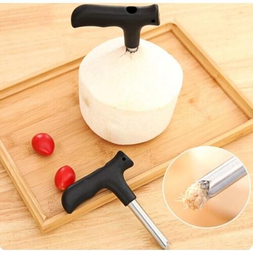 300pcs Kitchen Accessories Hot New Useful Durable Stainless Steel Coconut Opener Opening Driller Cut Knife Hole +Cleaning Stick