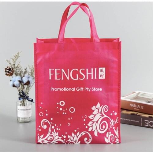 500pcs Customized Logo Print Non Woven Recycle Bag Manufacturers Promotion Eco-friendly Shopping Bag Tote Pouch Storage Handbag