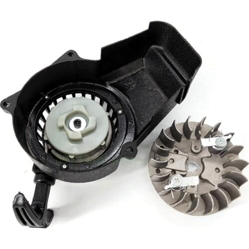 Aluminum Alloy Easy Pull Start Starter + Flywheel+Screw Claw for 47cc 49cc Pocket Mini Moto Dirt Bike Crosser ATV Quad Minimoto
