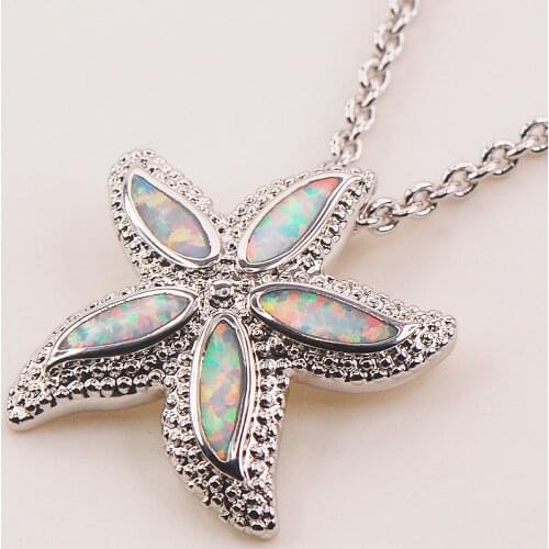 White Fire Opal 925 Sterling Silver Fashion Jewelry Pendant P136