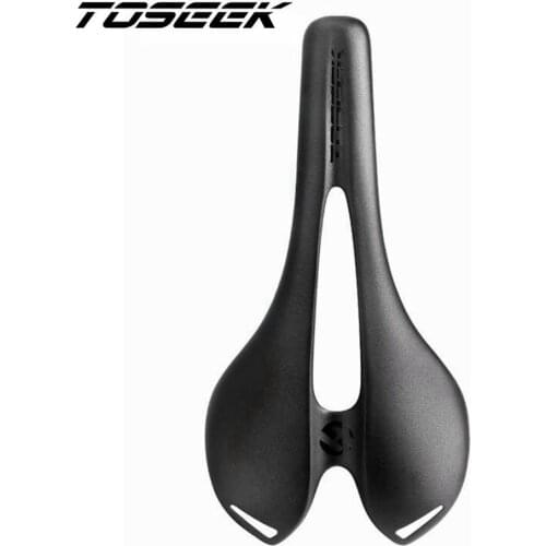 TOSEEK Full Carbon Fiber Bicycle Saddle Road MTB Bike Carbon Saddle Seat Matt Black Bike Cushion 270*139mm Cycling Parts