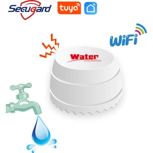 SECUGARD WiFi Water Leakage Detector Liquid Leak Alarm Water Level Flood Overflow Warning 2.4G Home Security Tuya Smart Life APP