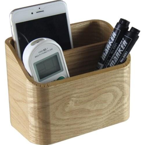 Simple non-printed wooden remote control box shelf multifunctional desktop storage box mobile phone holder Creative Nordic
