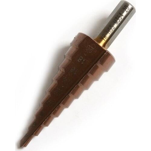 HSS-CO/M35 Triangle Shank 4-20mm Cobalt Straight Step Drill Bit Metal Cone Step Drill Bit Stainless Steel Hole Saw Hole Cutter