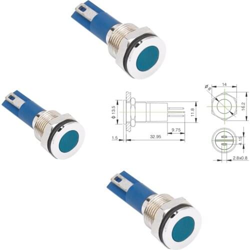 IN81 hot-sell 12mm IP67 waterproof indicator light 220V pilot lamp