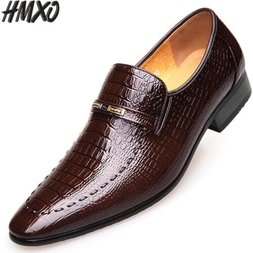 HMXO Crocodile Shoes Men British Mens Shoes Low Cut Casual Retro Mens Shoes Embossed Black Mens Casual Leather Shoes