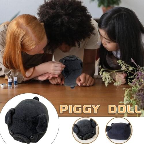 Cute Black Pug Doll Cartoon Stuffed Plush Animals Toys Childrens Soft And Comfortable Plush Toy Pillow Birthday Gift