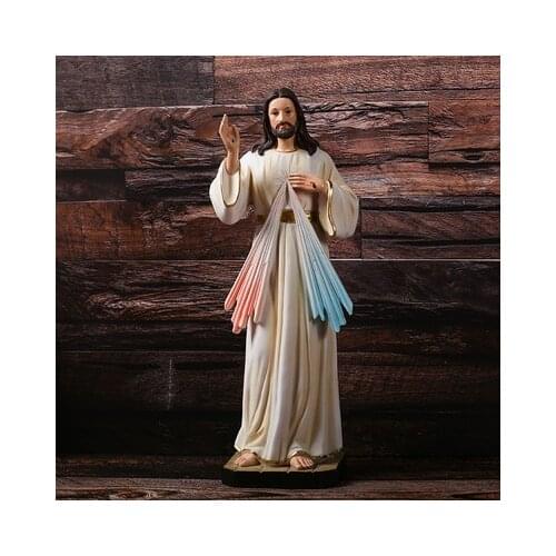 Religion Jesus Statue Decoration Resin Home Crafts Catholic Christian Church Miniature sculpture Christmas Gift Collection