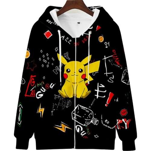 Students Zipper Hoodie Sweatshirt Mens Coat Anime Jackets Pollover Cartoons Printed Harajuku Streetwear Everyday Casual jacket