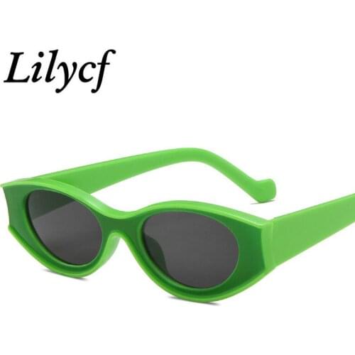 2021 New Fashion Cat-eye Sunglasses Catwalk Personality Retro Oval Dot Paint Glasses Ladies Brand Designer UV400 Eyewear