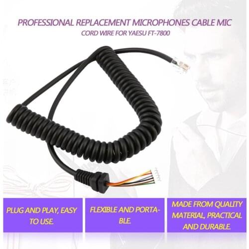 New professional Yaesu MH-48A6J replacement microphone cable microphone cable FT-7800 FT-8800 FT-8900 FT-7100M FT-2800M FT-8900R