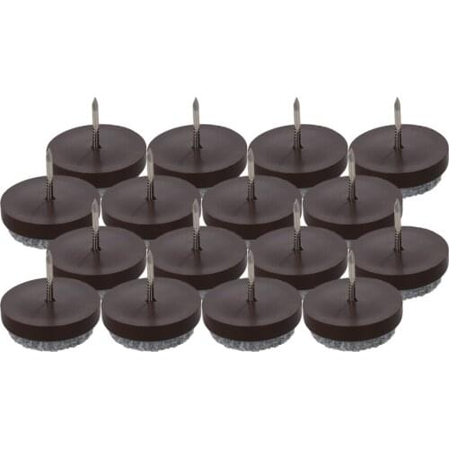 MroMax New Felt Foot Nails CB-14 Plastic+Metal White/Brown/Black 28mm Felt Nails Total Height 24mm Cap Height 9mm 16/26/36/46pcs