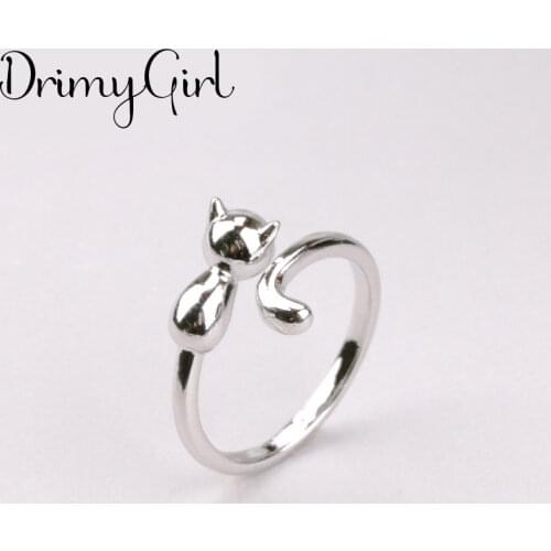 New Boho Vintage Large Cat Rings For Women Men Charm Male Retro Gothic Jewelry Drop Shipping 2021