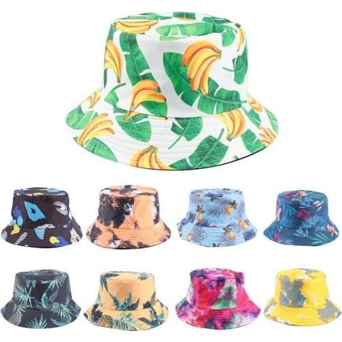Unisex Mushroom Printed Foldable Panama Bucket Hat Beach Sun Hats Streetwear Fisherman Hat Outdoor Hip Hop Cap Men Woman Hat