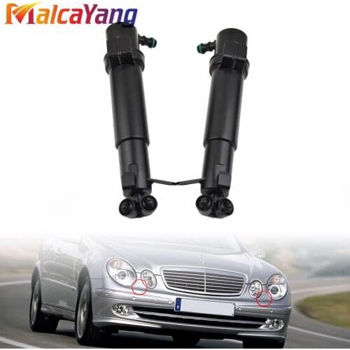 Pair of Front Headlight Washer Nozzle Cylinder 2118600547 (LH) & 2118600647 (RH) For Mer cedes-Benz W211 E200 E280 2002-2009