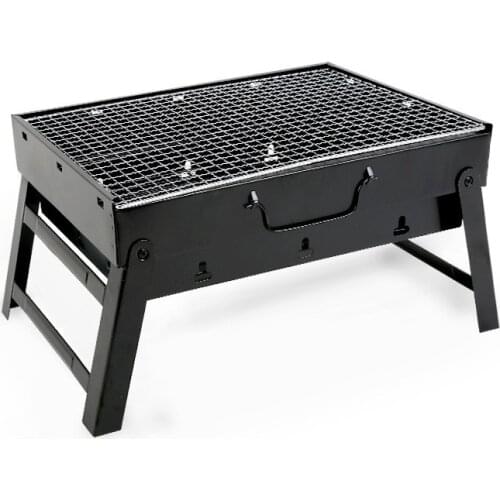 Portable barbecue grill camping outdoor barbecue grill folding stainless steel charcoal grill stove household barbecue oven BBQ