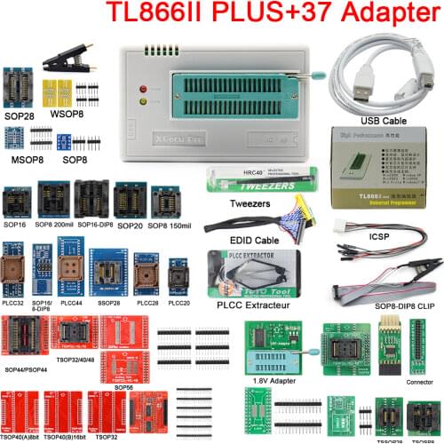 Hot Selling V10.8 Minipro TL866II Plus USB Programmer Support 16000+IC SPI Flash NAND EEPROM MCU PIC AVR 100% Original