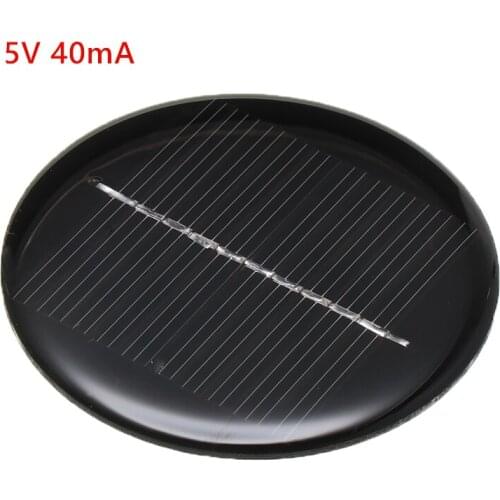 5V 40mA /2V 130mA Solar Panel Power DIY Mini Polycrystalline Silicon Solar Cell Module Solar Panel Epoxy Board 56/50MM for Phone