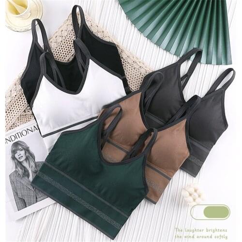 Yoga Tops Fitness Girls Super Soft Latex Running Sport Bra Cotton Women Fashion Breathable Crop Top Sujetador Deportivo