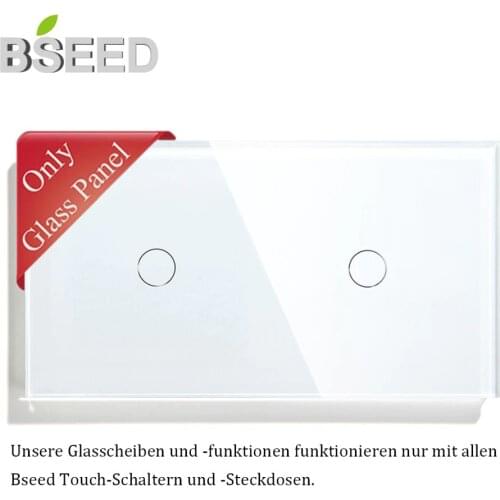 BSEED EU 157mm Glass Pearl Crystal Glass Single Glass Panel EU Standard White Black Gloden Glass Panel Only 3 Colors