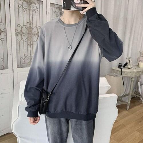 Autumn And Winter New Hoodie Men Fashion Gradient Mens Hoodies Loose Casual Pullover Sweatshirt High Quality 2020