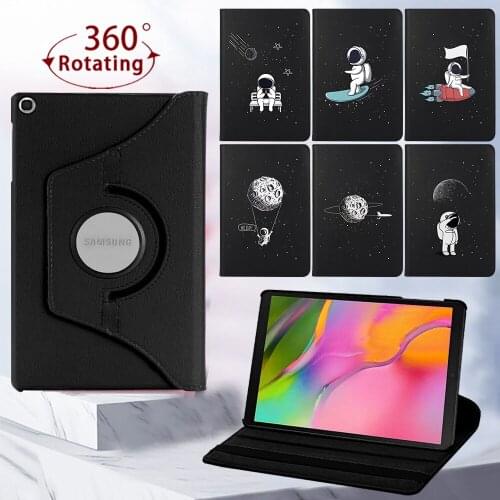For Samsung Galaxy Tab A 10.1 T510/Tab A7/Tab S6 Lite P610 360 Rotating Tablet Case Pu Leather Cover Case+ Free Stylus