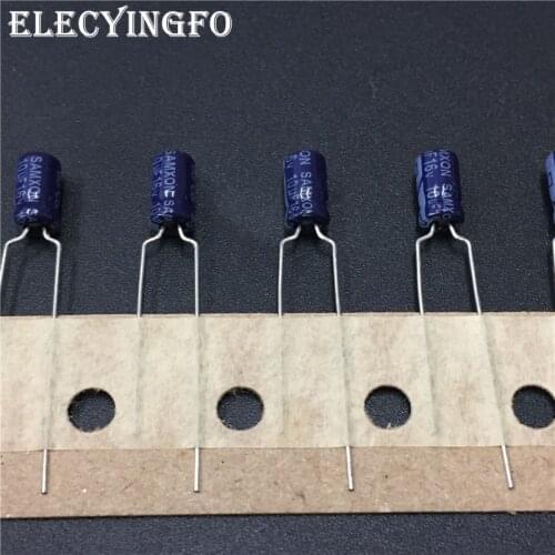 20pcs 10uF 16V10uf SAMXON SS Series 4x7mm High Quality 16V10uF Aluminum Electrolytic capacitor
