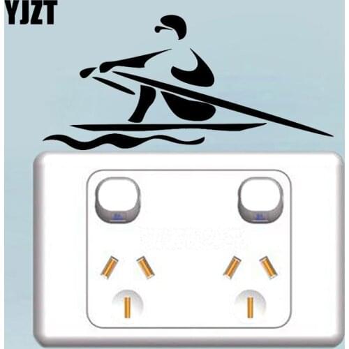 YJZT Sport Rowing Boating Decor Vinyl Cartoon Wall Decal Switch Sticker 8SS-2723