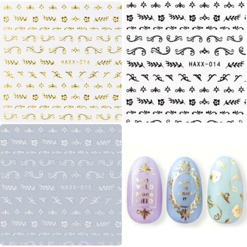 1 sheet of 3D stickers for gold nail stickers for nail metal decorations for nail manicure stickers nail for tips