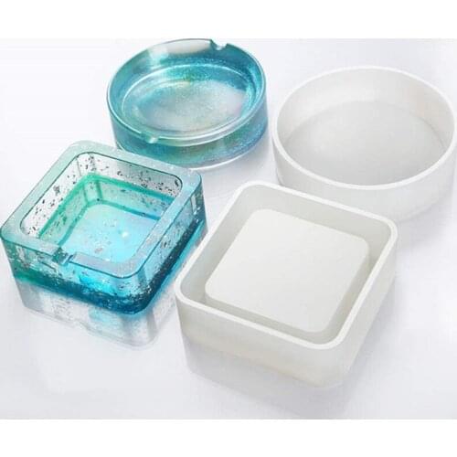 1PC Ashtray Craft DIY Transparent UV Resin Epoxy Silicone Combination Molds For DIY Making Finding Accessories Jewelry