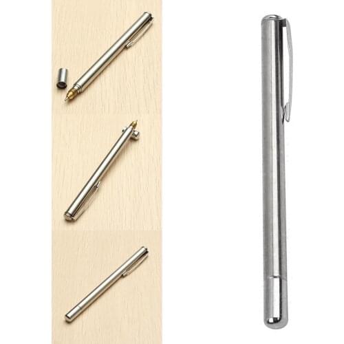1Pcs Instrument Baton 6 Section Pointer Pen Stainless Pens Ballpoint Steel Telescopic Supplies Teaching Kindergarten Statio A3A4
