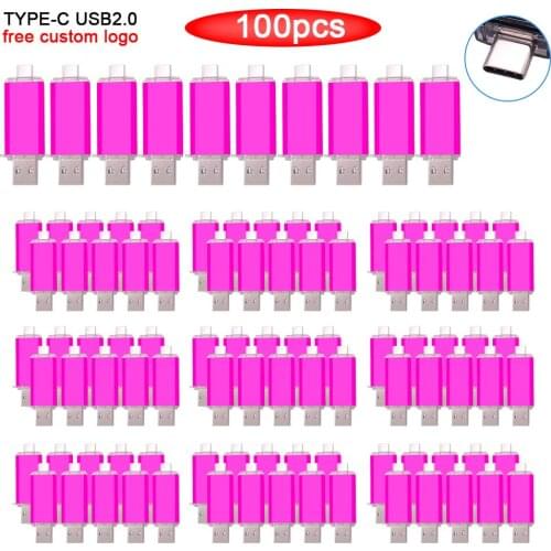 100pcs/lot free custom logo Type-c USB C Flash Drive 2.0 Memory Stick For photography 4G 8GB 16GB usb flash drives 32G 64GB 128G