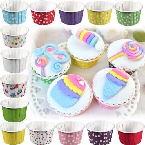 100Pcs cupcake liner baking cup cupcake paper muffin cases Cake box Cup tray cake mold decorating tools 2017ing