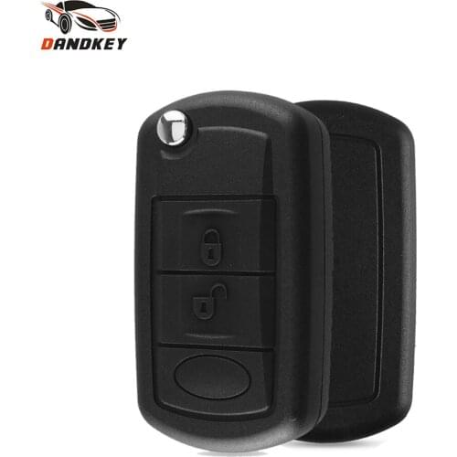 Dandkey 10X Flip Folding Key Shell 3 Buttons For Land Rover Discovery LR3 Range Rover Sport Fob Remote Car Key Case Cover
