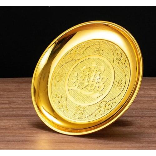 Decorative Bowls for Home Decoration Decorative Buddhist Religious Supplies Auspicious Jinfu Tribute Plate Family Lotus Fruit
