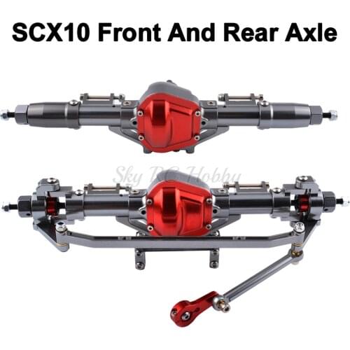 Good Quality RC Car Complete Alloy Front And Rear Axle With Arm CNC Machined For 1:10 Rc Crawler AXIAL SCX10 RC4WD