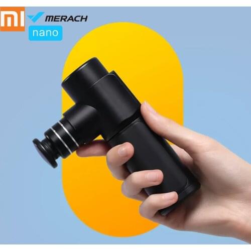 Xiaomi Mijia Merach Nano Pocket Fascia Gun Small Muscle Relaxer Mini Massager Gun 4 Massage Heads For Office Home Sports