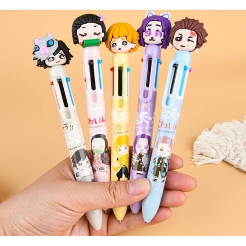 Kawaii 6 Colors Ballpoint Pen 36 Pcs/lot Cute Press Ball Pens School Office Writing Supplies Stationery Gift