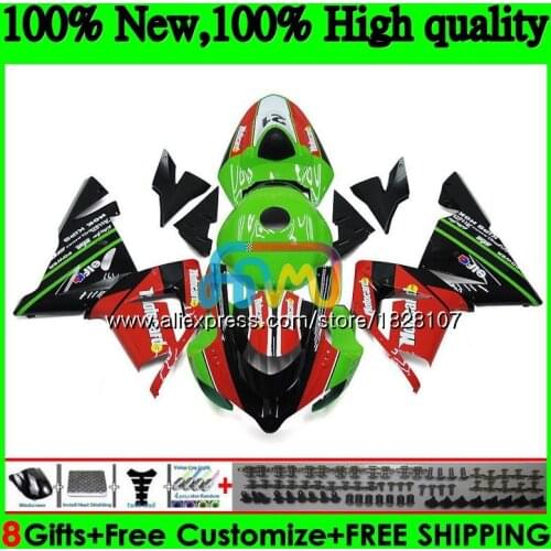 Body For KAWASAKI ZX 1000 CC ZX 10 Red green R ZX-10R 04 05 15BS.108 ZX1000CC 1000CC ZX 10R ZX10R 04 05 2004 2005 Fairing kit