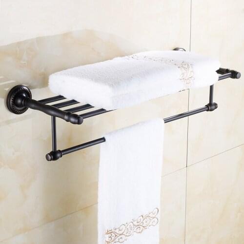 60cm Brass hotel bathroom bath towel racks, Retro single storage rack towel bar, Oil Rubbed Bronze towel rack, Free Shipping
