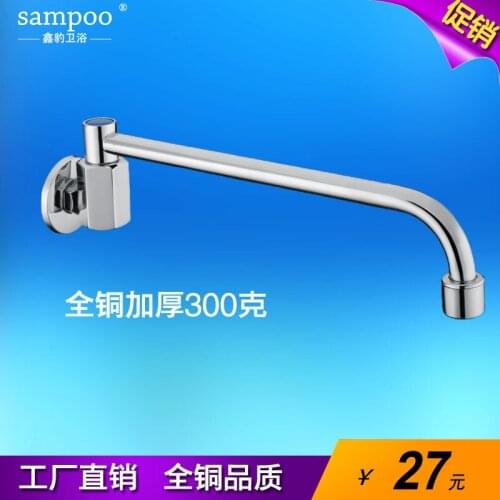 Copper into the wall of a single cold kitchen semi - automatic swing fast open faucet chef faucet sanitary ware wholesale