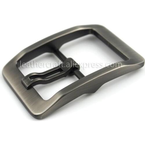 1x 40mm Fashion Metal Brushed Men Belt Buckle Center Bar Single Pin Buckle Leather Craft Belt Strap Webbing 1-1/2"