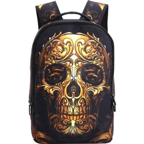 Trendy Skull Backpack Ghost Crown Cross Alien Shady Style Digital Printing Schoolbag Adults Kids Boys Favors Birthday Gifts Set