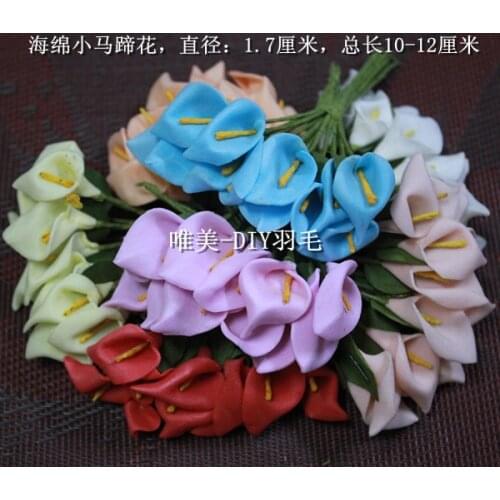 Diy handmade brooch flower small calla lily flower wedding supplies garishness bride sponge bountyless