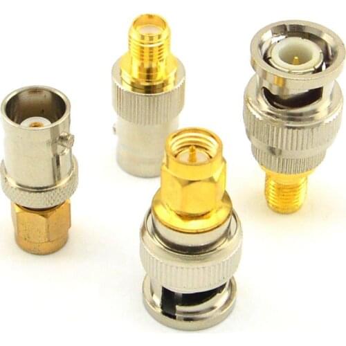 SMA to BNC Kits RF Coaxial Adapter Male Female Coax Connector 4 Pieces Dropshipping