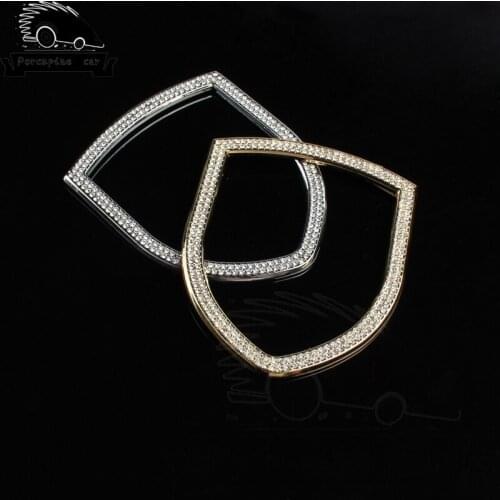 Car exterior Diamond Decoration Trim For Porsche Macan Cayenne Panamera 911 Front Marker Frame Trim Car Accessories
