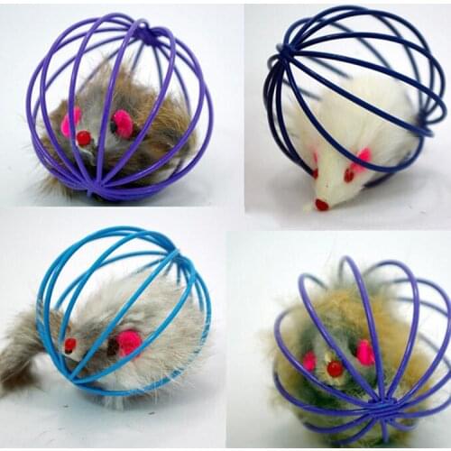 Funny Pet Kitten Cat Playing Mouse Rat Mice Ball Cage Toys Home Gatos Jouet Chat Juguetes Para Gatos Katten Speelgoed Randomly