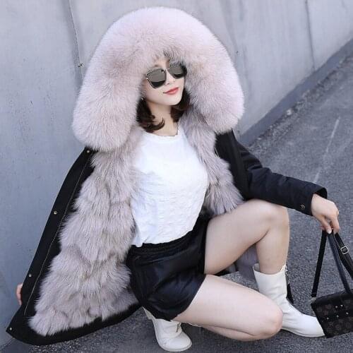 Fox Fur Liner Real Parka Winter Coat Women Windbreaker Womens Clothing Abrigos Mujer Invierno 2020 2204 YY720