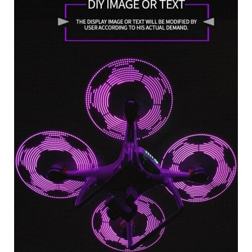 2Pairs Drone LED Flash Word Programmable Propeller 9450S Props For DJI Phantom 4 Pro Propellers USB Charger Rechargeable Blades